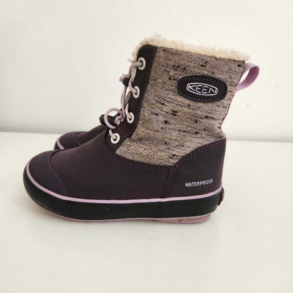 KEEN Toddler Girl's Purple Waterproof Snow Boots - Picture 4 of 11